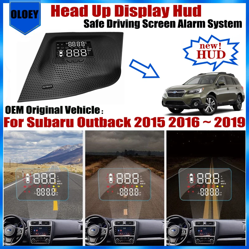 

Car Electronic Accessories For Subaru Outback 2015 2016 ~ 2019 OEM Adapter Head Up Display HUD Safe Driving Screen Alarm System