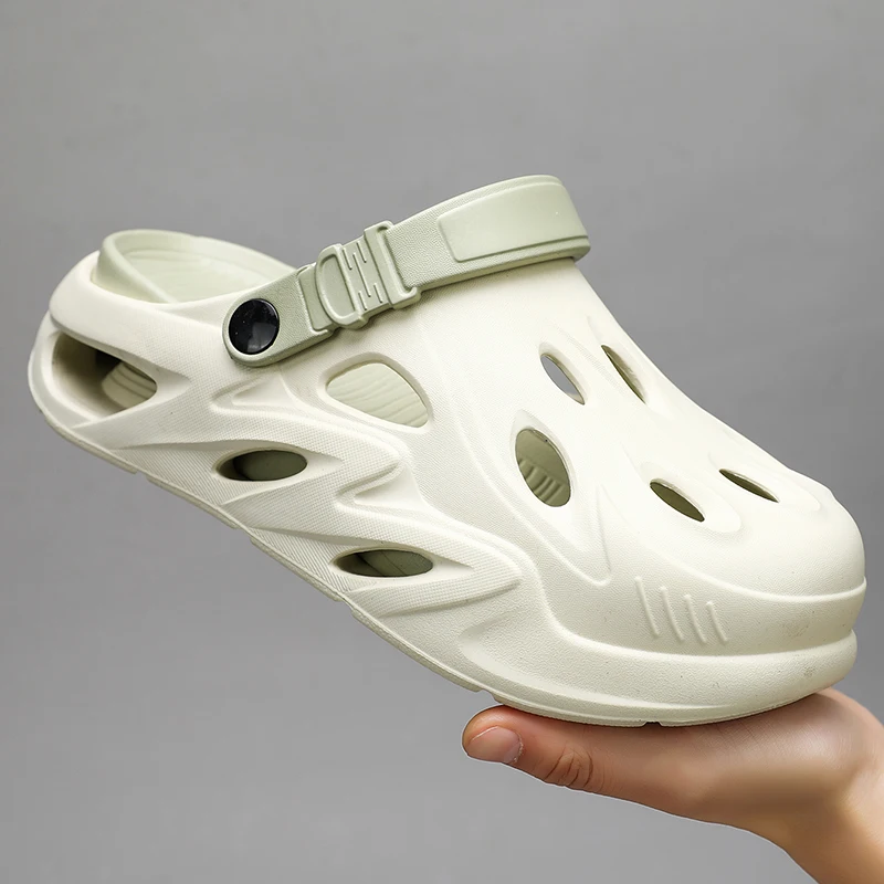 

Модные мужские уличные сандалии-шлепанцы, пляжные удобные сабо, мягкие шлепанцы, новая мужская повседневная обувь, садовая обувь, мужские пляжные тапочки