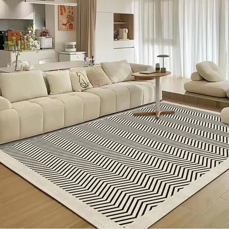 Vintage Living Room Carpet  Advanced Bedroom Plaid Home Decor Floor Mat Large Area Soft Plush Machine Washable Cloakroom IG Rug