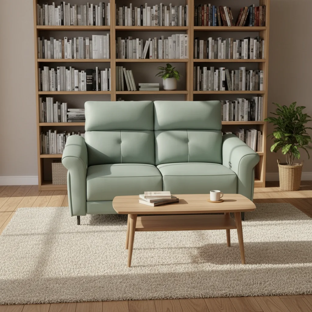 pk-Simple two-person electric straight sofa leather adjustable sofa