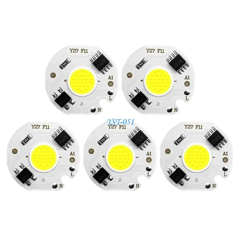 E15A 5Pcs LED Chip Lamp No Need Driver LED Bulb 3/5/7/10/12W LED Lamp Bulb Spotlights Lamp Lighting Accessories Enduring