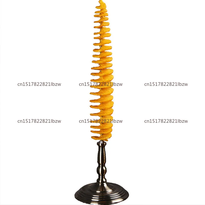 Simulation Food Model Fake Potato Spiral Samples Tornado Potato Props Dummy Whirlwind Twist Potato Tower Model for Display