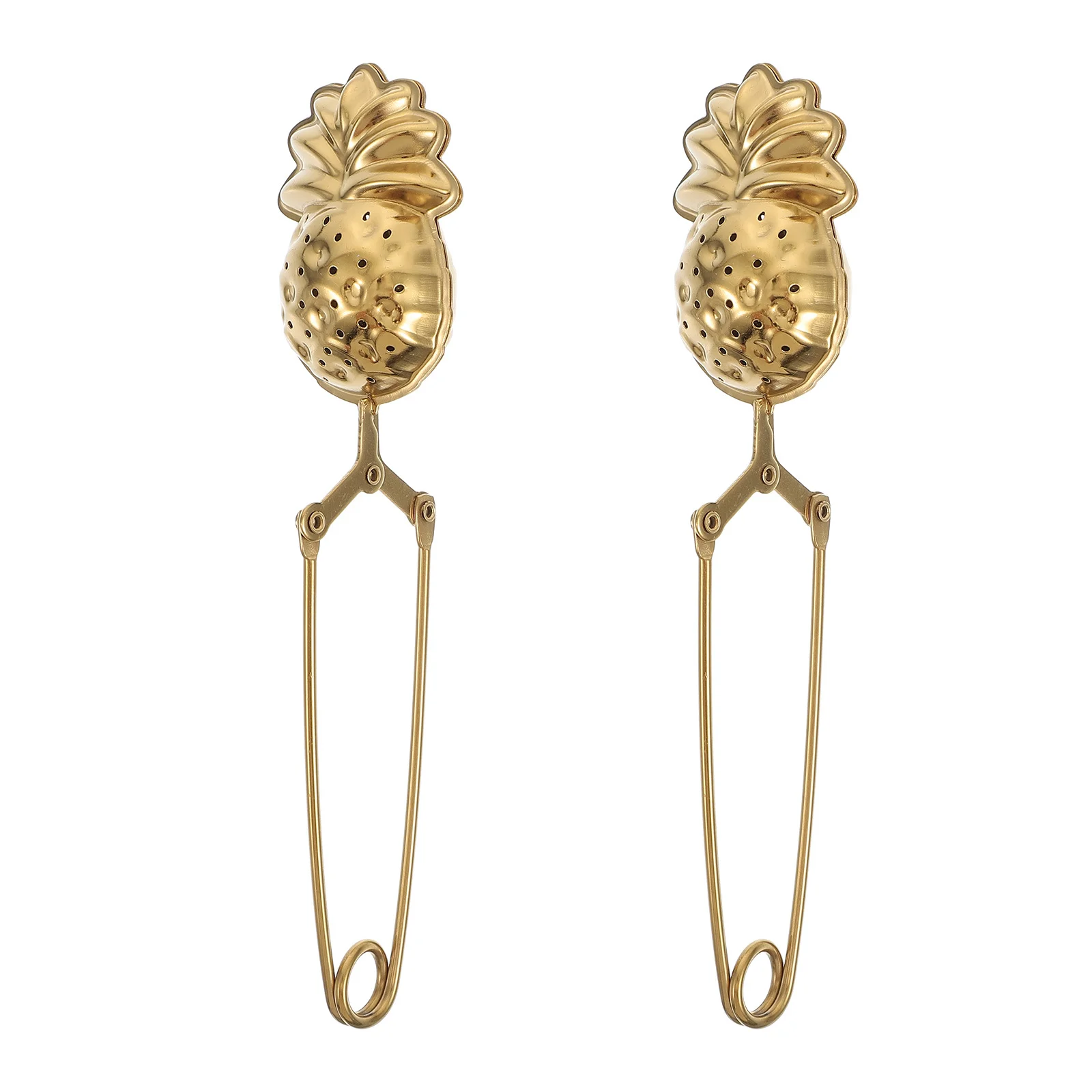 

2Pcs Stainless Steel Tea Strainer Simple Design Practical for Home Tea Rooms Easy Clean Storage Tea-Leaf Holder