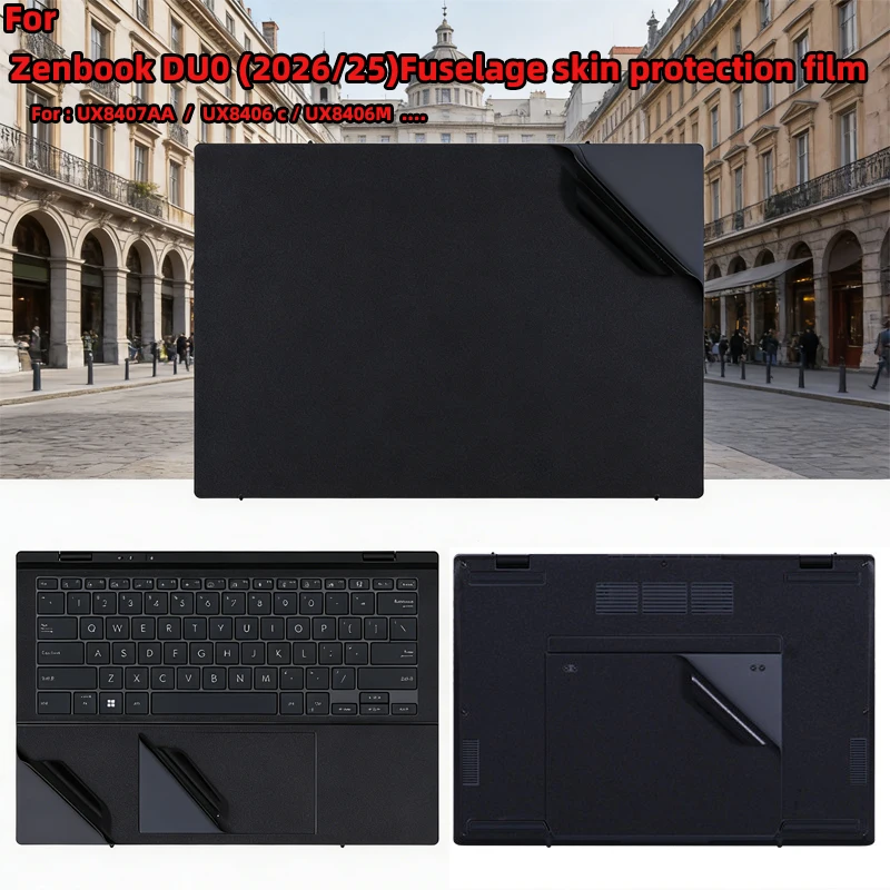 

Premium Skin for ASUS Zenbook DUO 2026 UX8407AA 2025 UX8406C Laptop Sticker Wrap Full Body Decal Protective Cover Matte Glossy