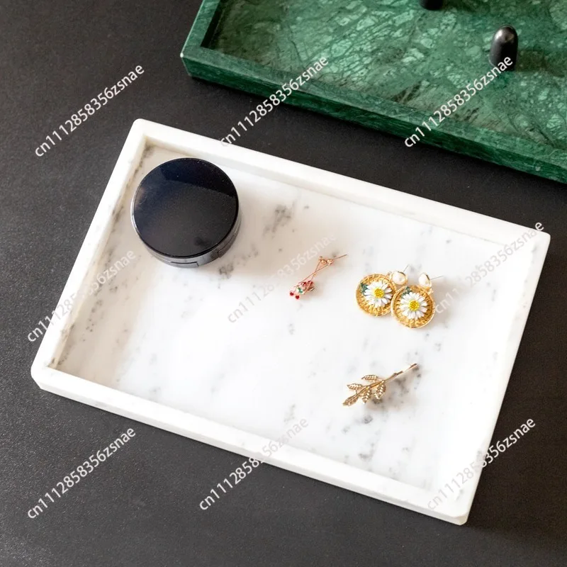Black, white, gray, marble tray, stone tray, cosmetics, toiletries, storage tray, jewelry, stud earrings, perfume bottle, tray.