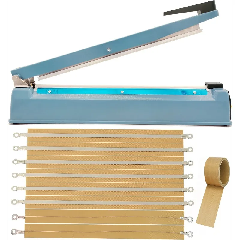 home.Impulse Heat Sealer 16 Inch Mylar Bag Sealer Heat Seal Machine, (2 Round Cutter Lines Included)