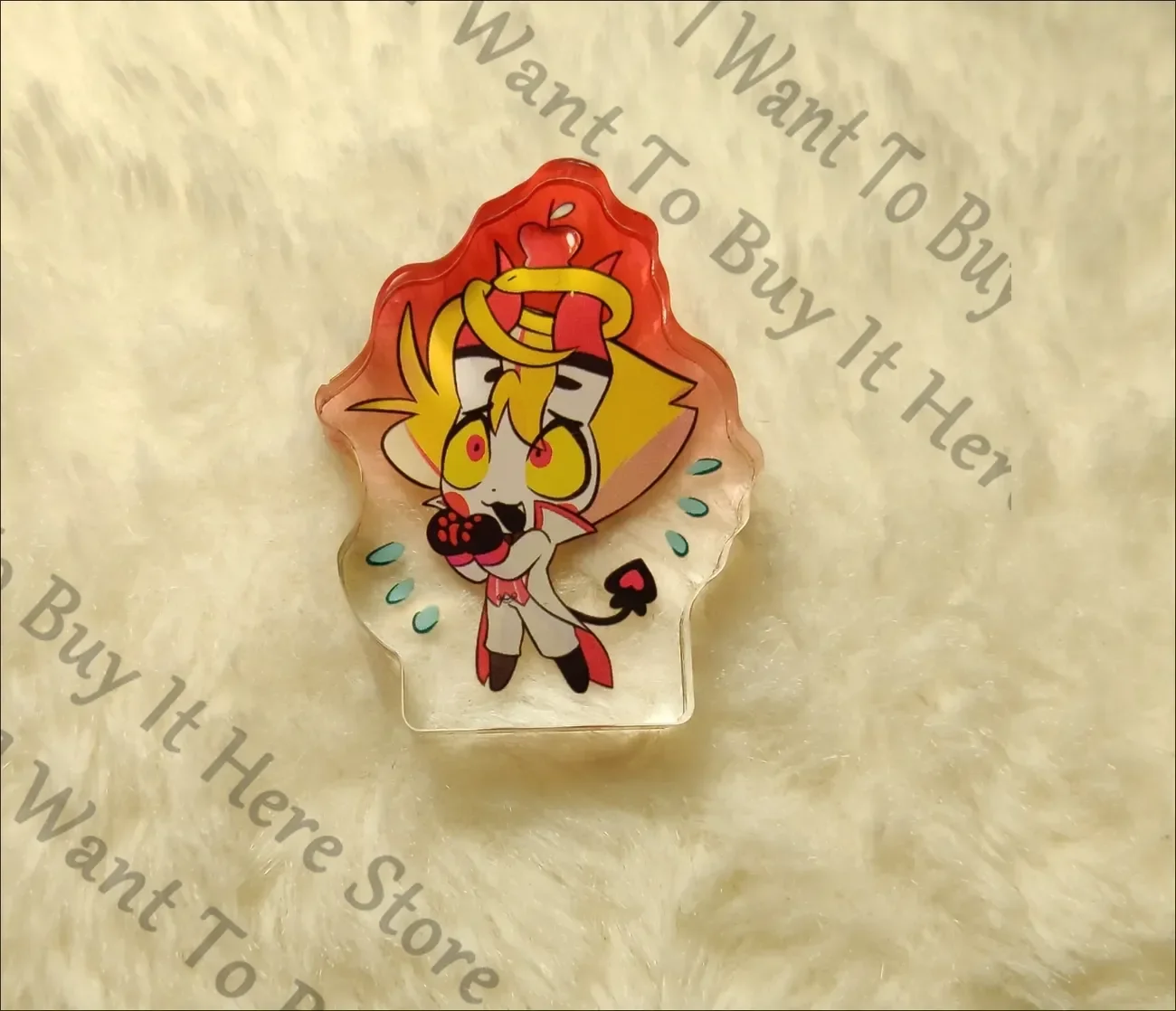 5 سنتيمتر أنيمي هازبين فندق لوسيفر مورنينجستار تأثيري الكرتون البسيطة الاكريليك الطوب حامل الشكل الدائمة علامة لوحة مؤشرات هدية #4