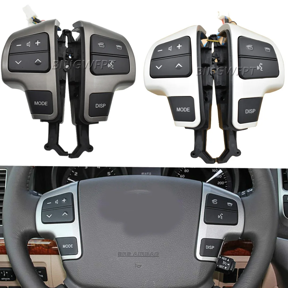 84250-60050 8425060050 Steering Wheel Audio Control Switch/Button With Bluetooth For Toyota Land Cruiser GRJ200 UZJ200 VDJ200