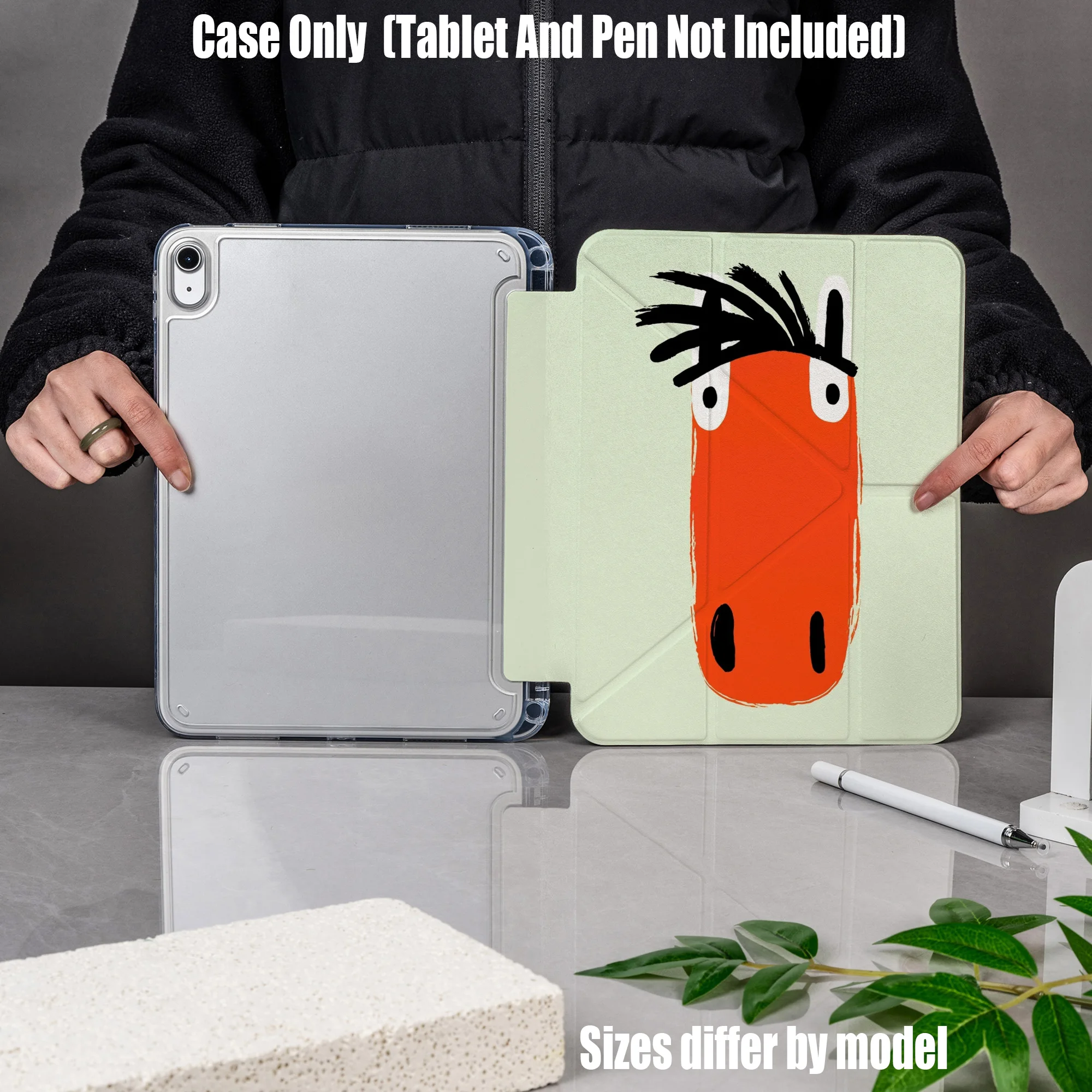 

Минималистичный чехол для iPad с серым акриловым принтом в виде сердца, для Apple iPad Pro 12.9, Air 3, Mini 5, 9-го поколения