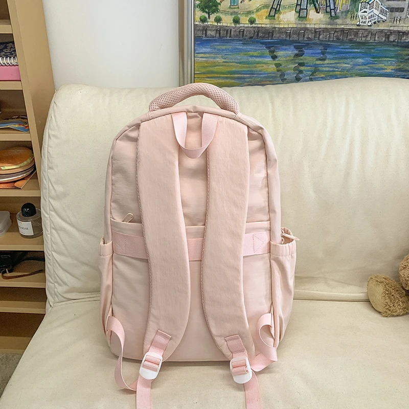 Fashion Large Capacity High School Students Backpack Cute Pin Display Itabags Clear Transparent Ita Bags Girls Nylon School Bag