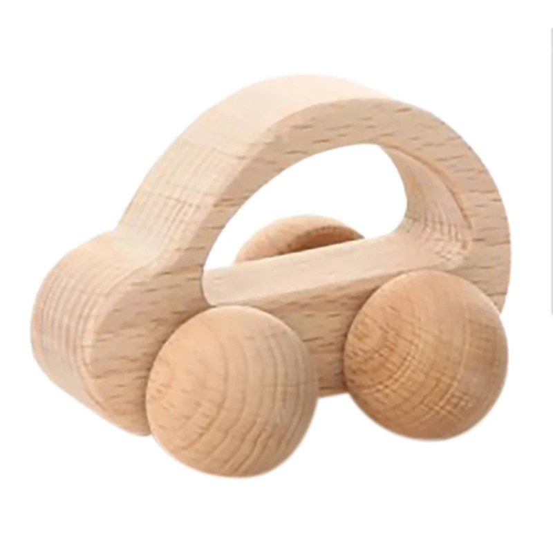 Wooden Toys For Babies, Wood Baby Teething Toys Set For Toddlers, Newborn Toys Gift, Car