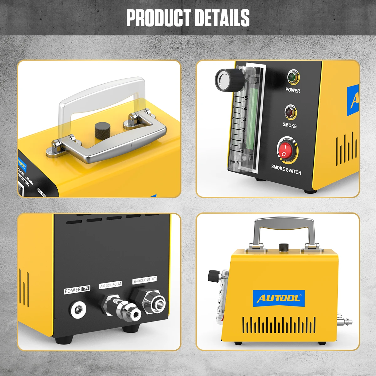 جهاز اختبار دخان السيارات التلقائي لنظام الإيفاب ، آلة دخان السيارات ، كاشف التسرب ، أداة اختبار تسرب خط أنابيب النفط ، 12 فولت ، SDT103 #5