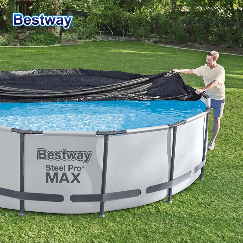 Bestway 58037 Lona de PVC Diámetro 370, Negro, Redonda