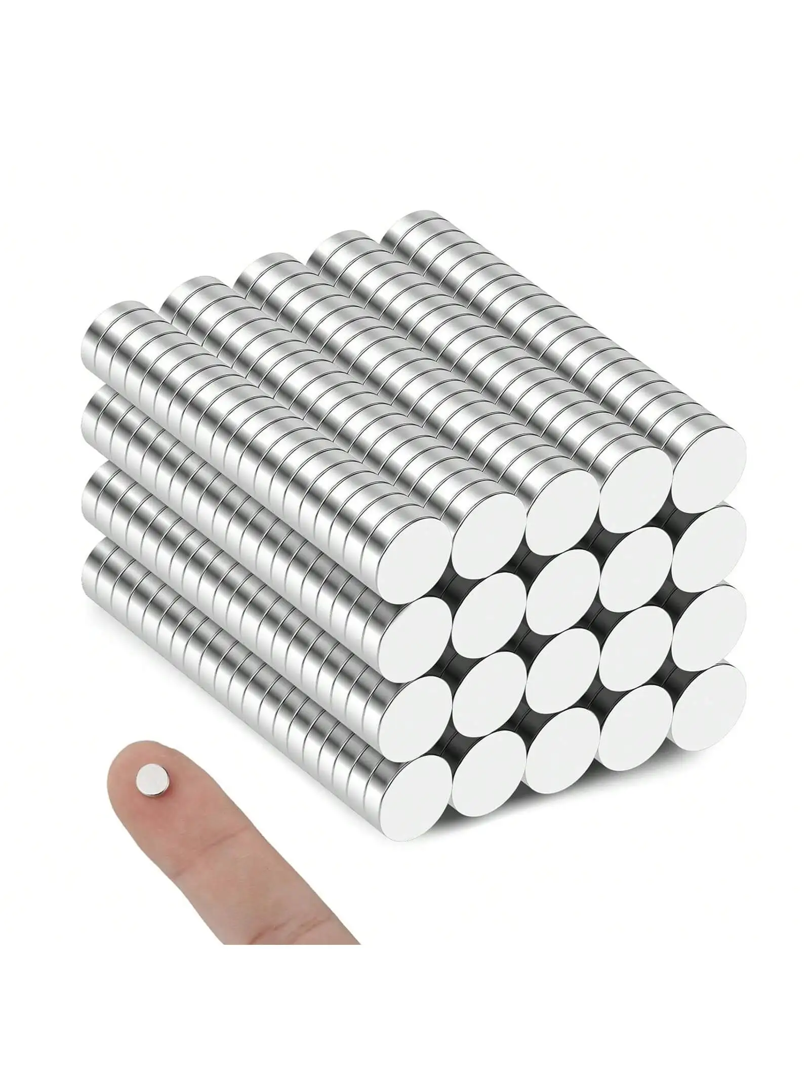 50/100/200 Buah Magnet Bulat Mini 6X2Mm Kecil, Magnet Kulkas DIY untuk Papan Tulis Ekstra dan Organisasi Rumah Kantor