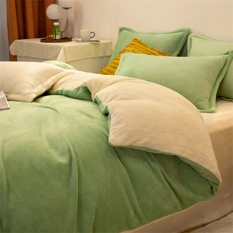 1pcs Duvet Cover Winter Warm Double Twin Queen King Quilt Cover Blanket Flannel Comforter Case Flannel Duvet Covers Bedding