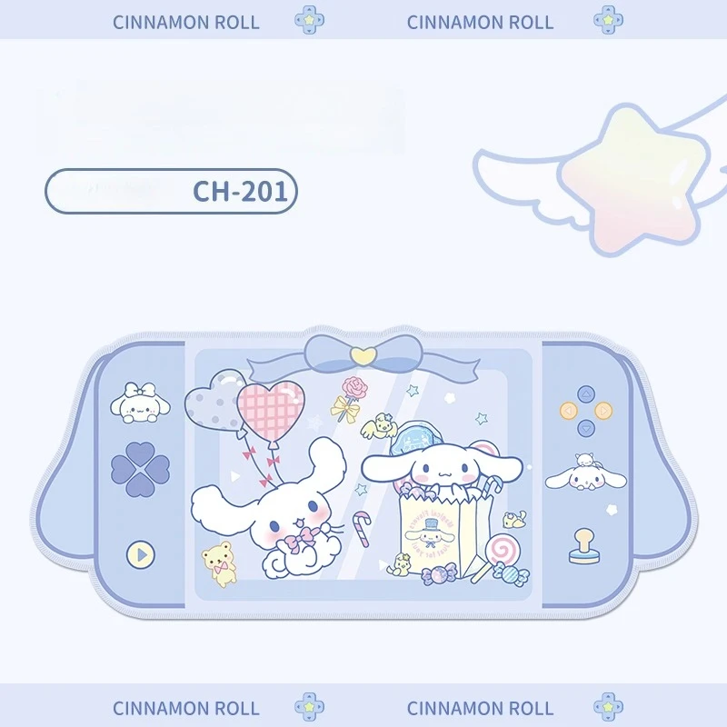 Kawaii Cinnamoroll коврик для мыши с рисунком Sanrio, большой коврик для мыши, нескользящий геймерский коврик для клавиатуры и мыши, коврик для ноутбука, компьютера, настольного компьютера