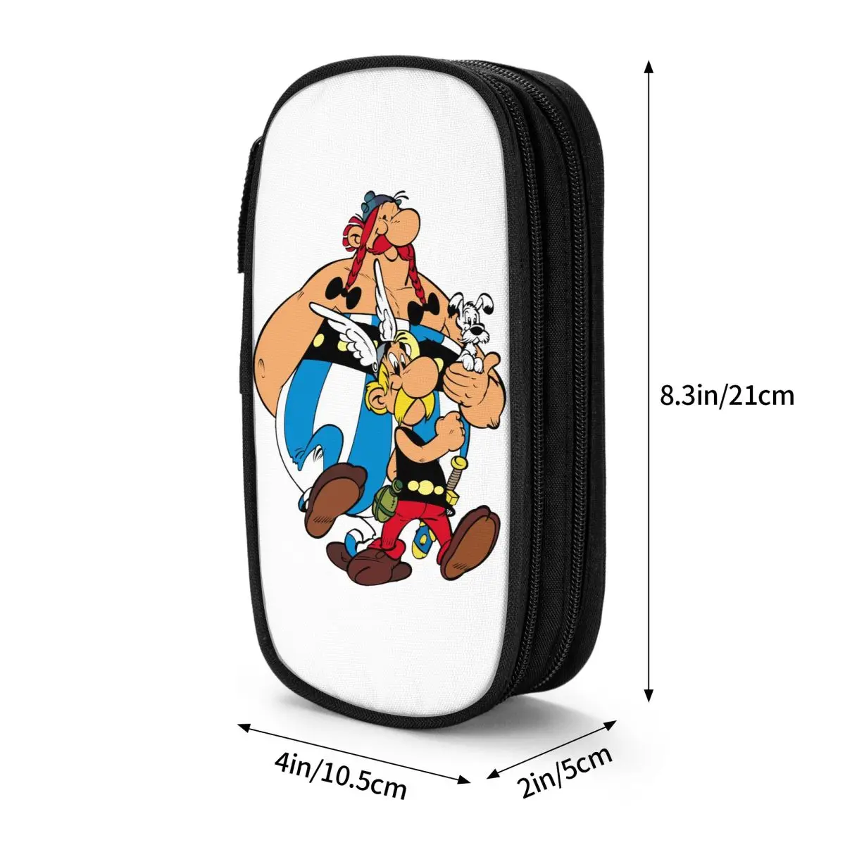 Imagem -03 - Asterix e Obelix Lápis Case Dupla Camada Grande Capacidade Acessórios de Escritório Papelaria Presente Surpreendente