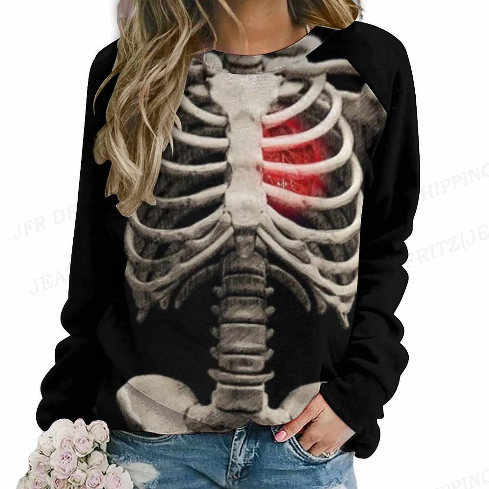 

Skeleton Hoodies Women Fashion Hoodie Skulls Sweatshirt Elegant Oversized Hoodie Women Sweats Women's Clothing Y2k Coats Girl