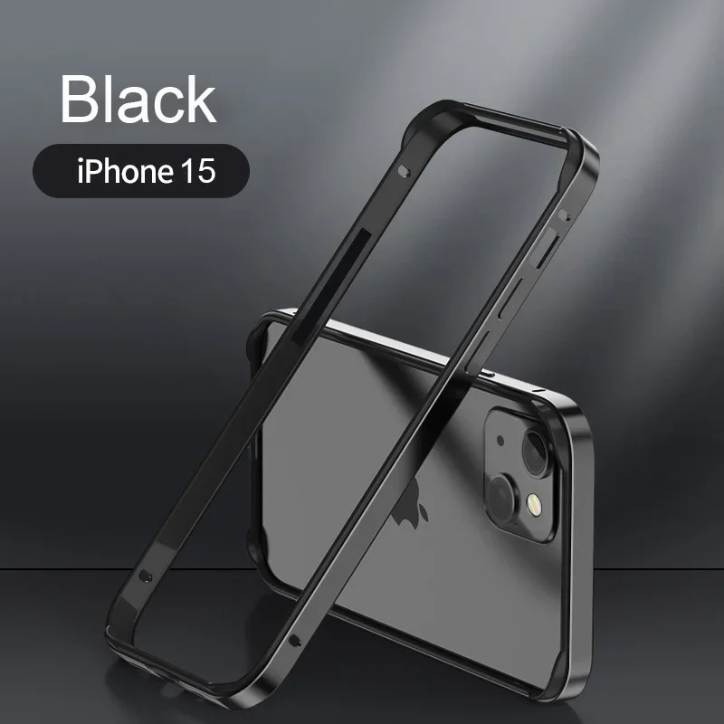 Hybrid Silicone Frame Aluminum Metal Phone Case For iPhone 16 15 14 13 12 Pro Max Better Heat Bumper