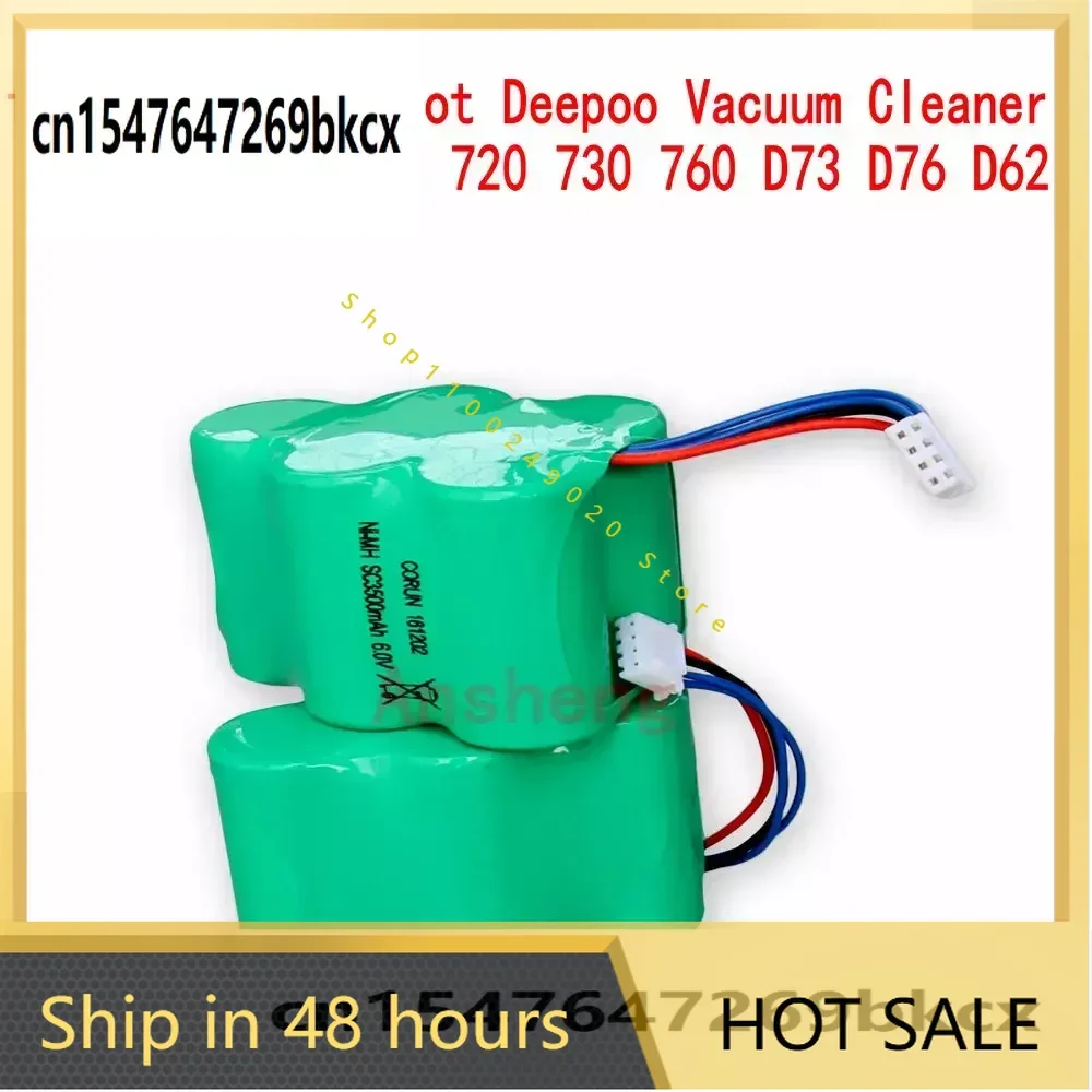 2pcs/lot High Quality 3500mAh NI-MH battery for Ecovacs Deepoo D73 D76 D62 D63 D65 D66 D68 D77 D79 730 760 TBD71