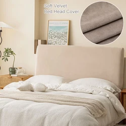 Soft Velvet Bed Head Cover Thicken Elastic Bed Cover All-inclusive Comfortable Headboard Cover for Home