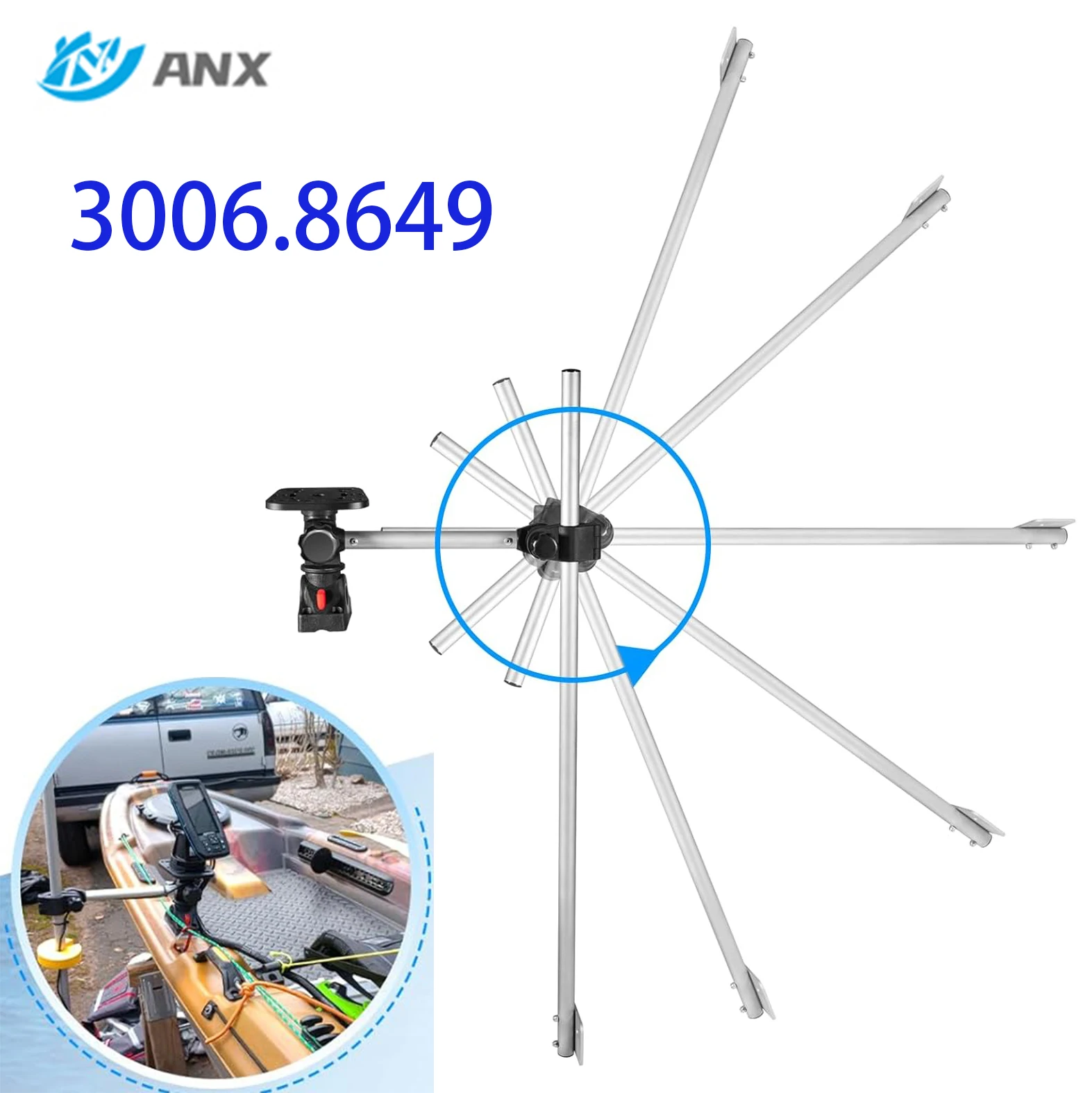 30068649-fish-finder-transducer-mount-portable-rod-holder-mount-for-garmin-lowrance-humminbird-360°-rotation-height-adjustment