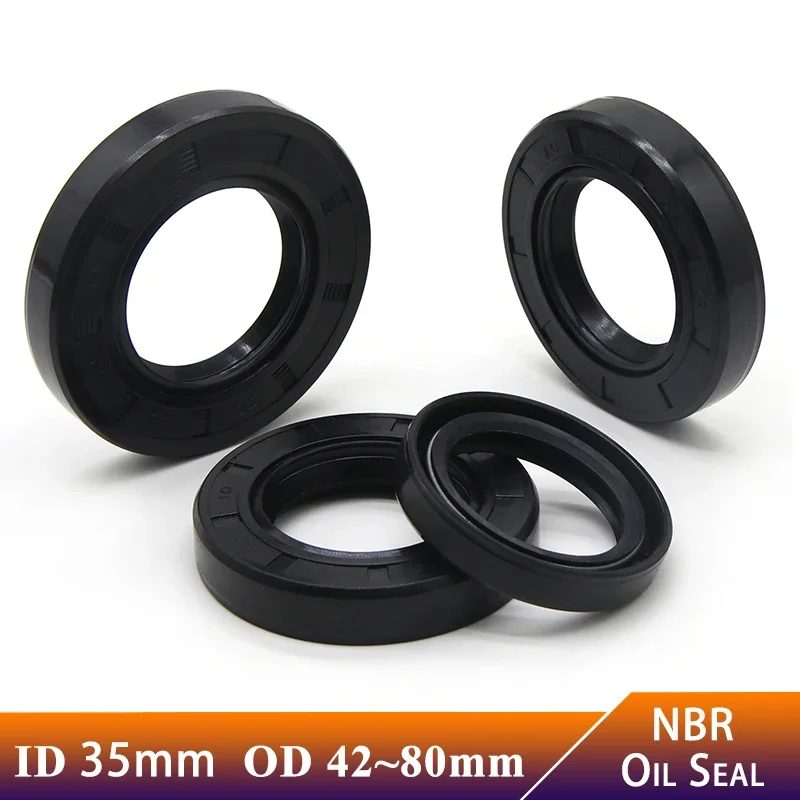 1/2pcs ID 35mm NBR Oil Seal TC-35*42/45/48/50/52/55/58/62/65/68/70/80/86*5/6/7/8/10/12mm Nitrile Rubber Shaft Double Lip