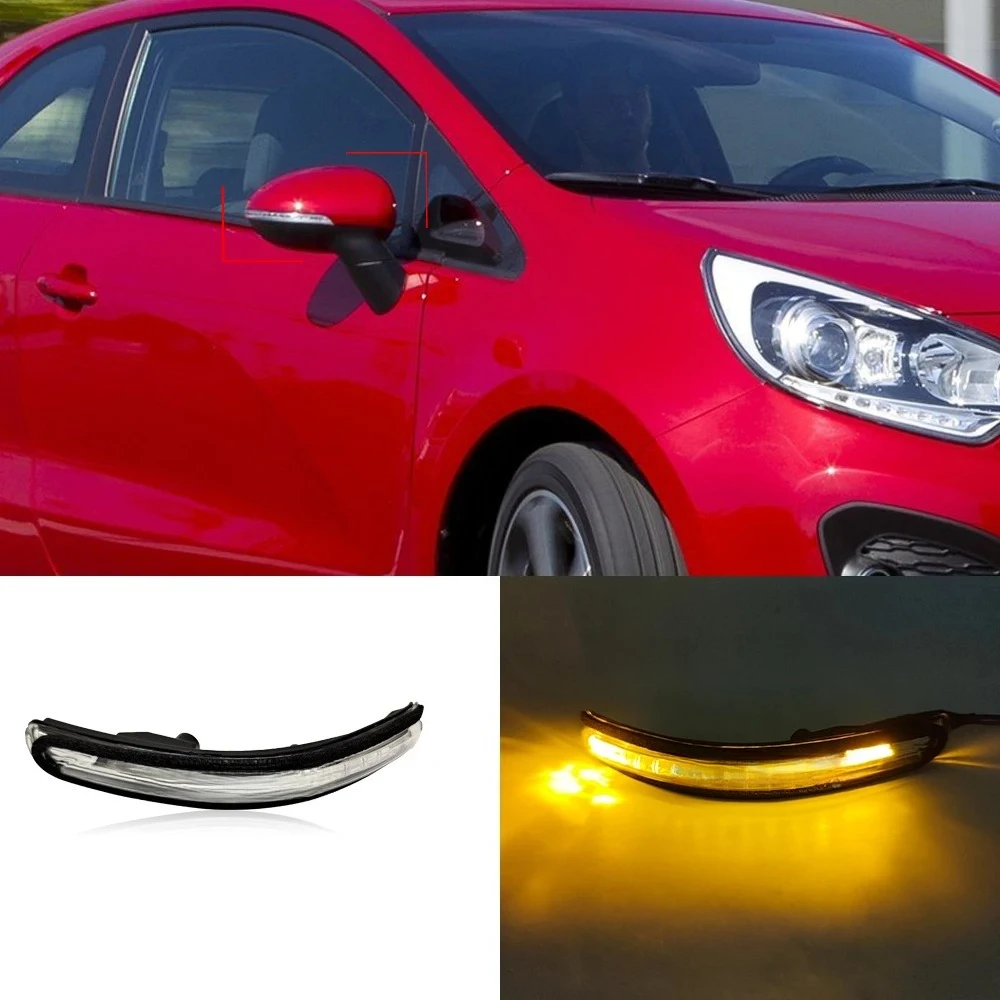 For KIA Rio MK3 2012-2016 87624-1W000 Car Rearview Mirror LED Turn Signal Light Mirror Indicator Lamp Flashing Light Car-styling