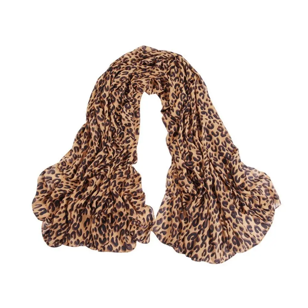 

Ladies Women's Sexy Stylish Silk Gauz Long Style Chiffon Soft Leopard Scarf Wrap Shawl Scarves