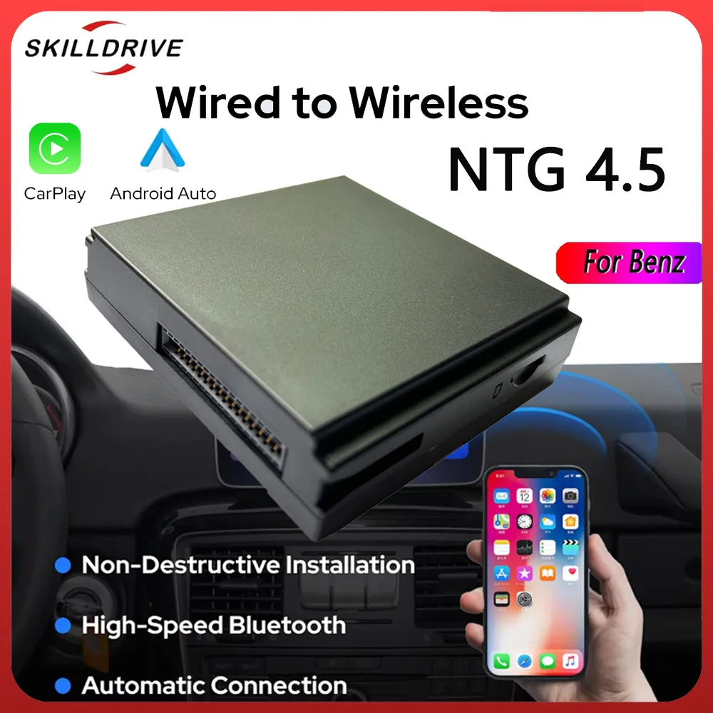 

Wireless CarPlay Android Auto for Mercedes Benz NTG 4.5 5.8 Inch Display Apple CarPlay for BECKER System
