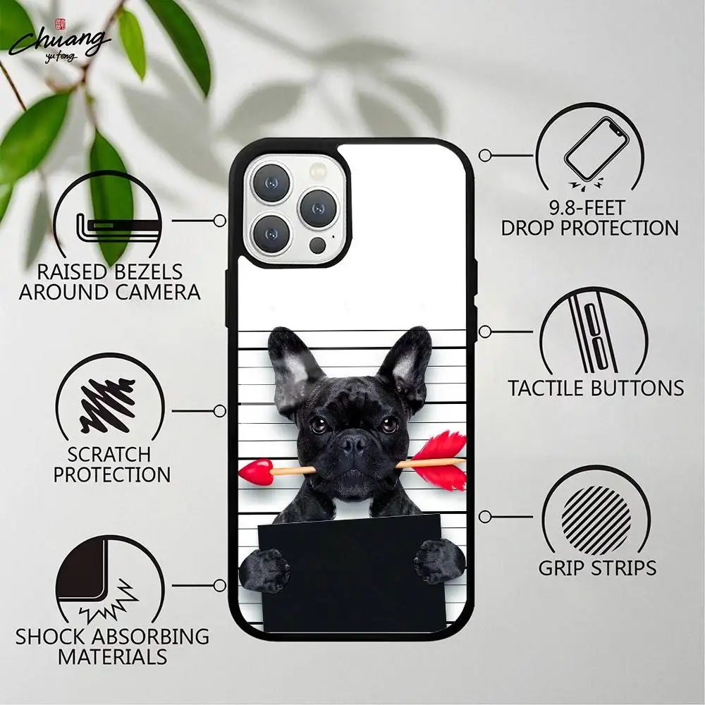 حافظة هاتف بولدوج فرنسية لهاتف 17 12 13 14 15 16Pro Max mini Plus جاذبية مغناطيسية قوية