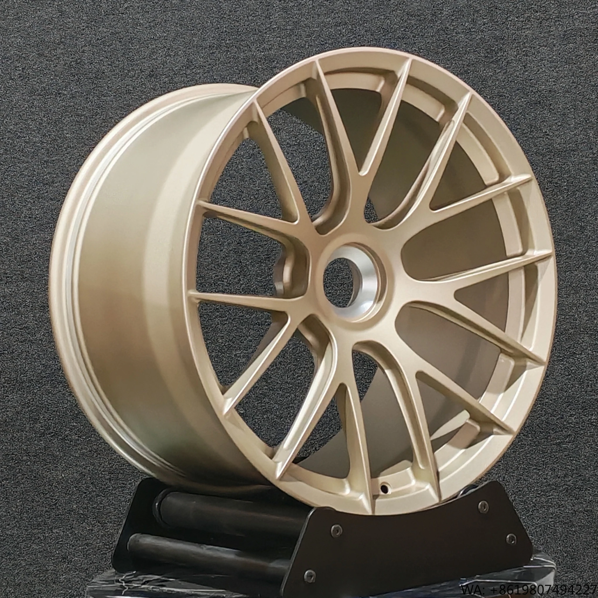 

Aluminum 6061T6 Center Lock Champagne Gold Forged 19 Inch 20mm Wheels for for