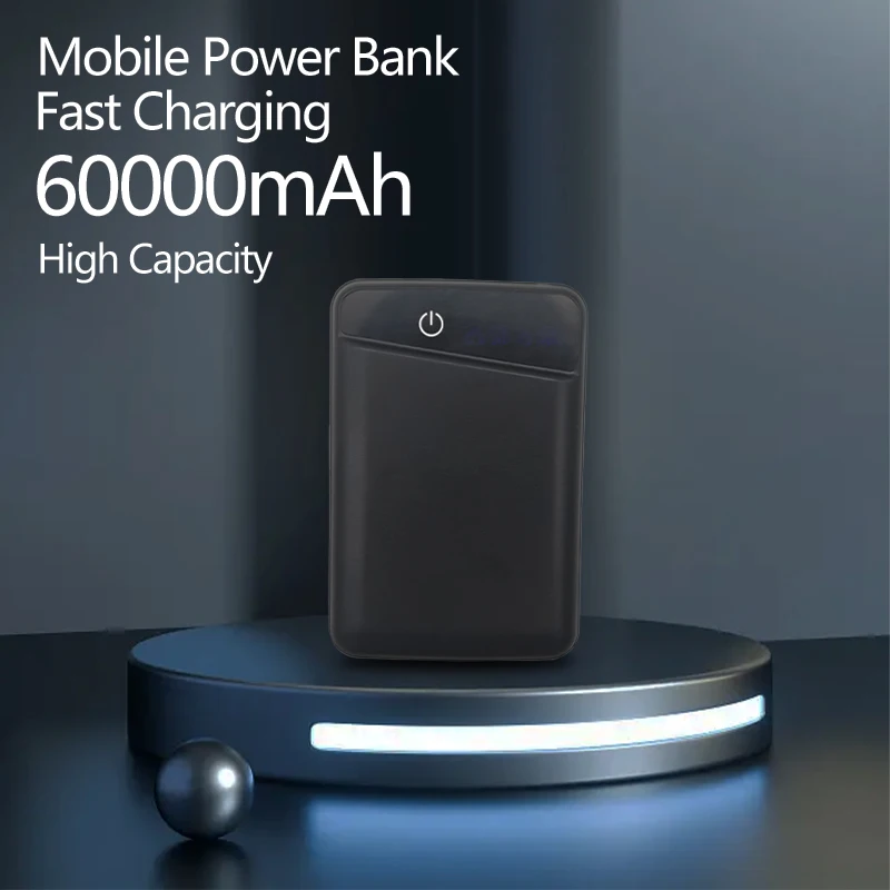 

Upgraded Mobile Power 60000mAh Digital Display Dual USB Fast Charging Treasure Is Suitable For Mobile Phone Tablet Computers.