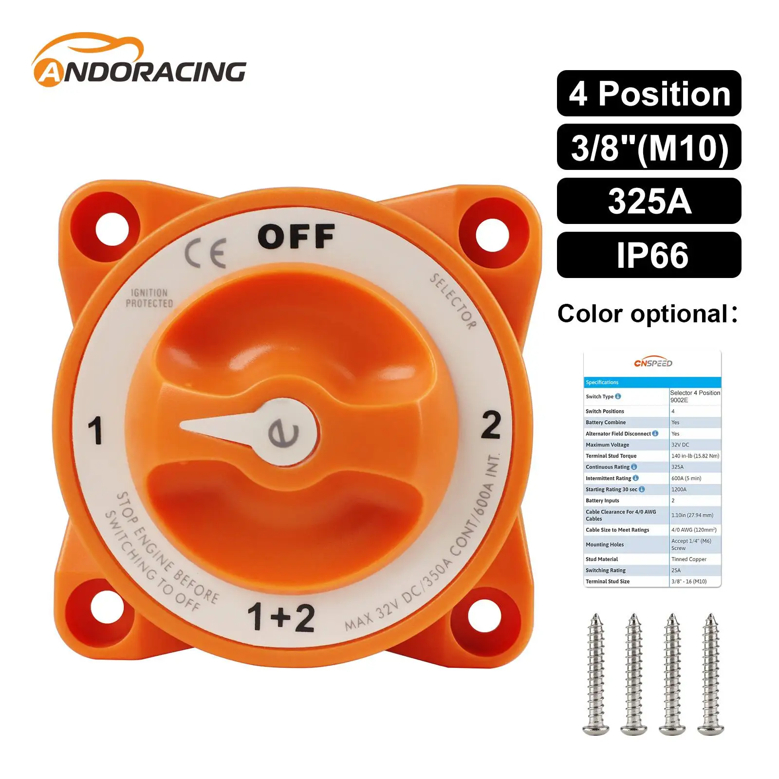 325A 32 فولت تيار مستمر 4 موقف المعزل قطع 9002E E-سلسلة البطارية مفتاح دوار محدد مع AFD ل مركبة بحرية سيارة شاحنة RV #1