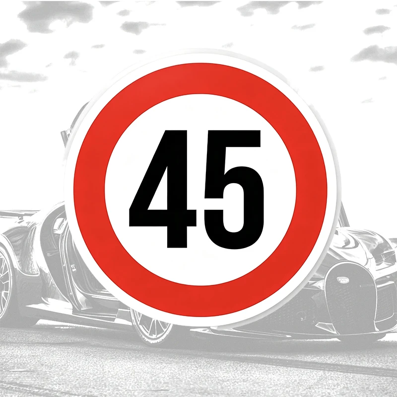 Car StickersWaterproof Speed Limit 45 Sticker Vinyl Durable for Car Outdoor Indoor DecorationAuto Decor