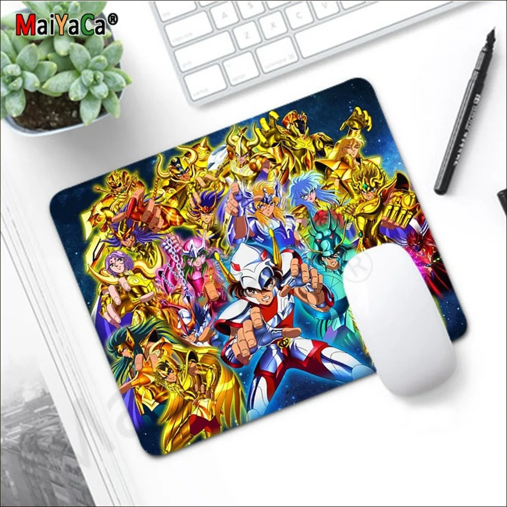 saint seiya anime Mousepad New Rubber Mouse Durable Desktop Mousepad Size for Game Keyboard Pad for Gamer