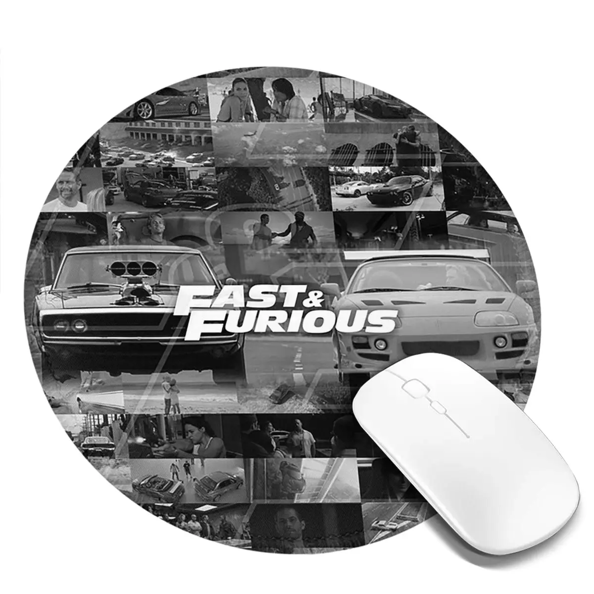 

Fast And Furious Is History Of Legend Round Mouse Pad Computer Keyboard Mouse Mat Gaming PC Desk Mat Office Table Mats