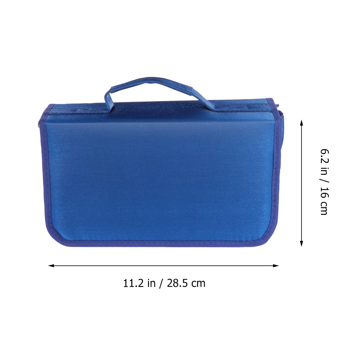 

Mercerized Cloth 128 Pieces CD Storage Pouch Large Capacity Handheld CD Bag Fashion CD Supplies (Blue)