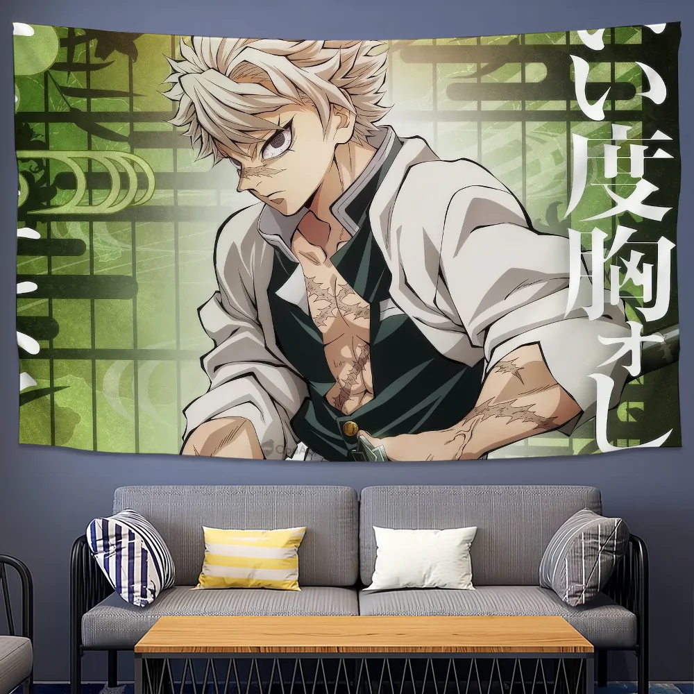 D-Demon S-Slayer Anime S-Shinazugawa S-Sanemis flag College Bedroom Living Room Home Dorm Decor Funny Tapestry Garage Bar Wall