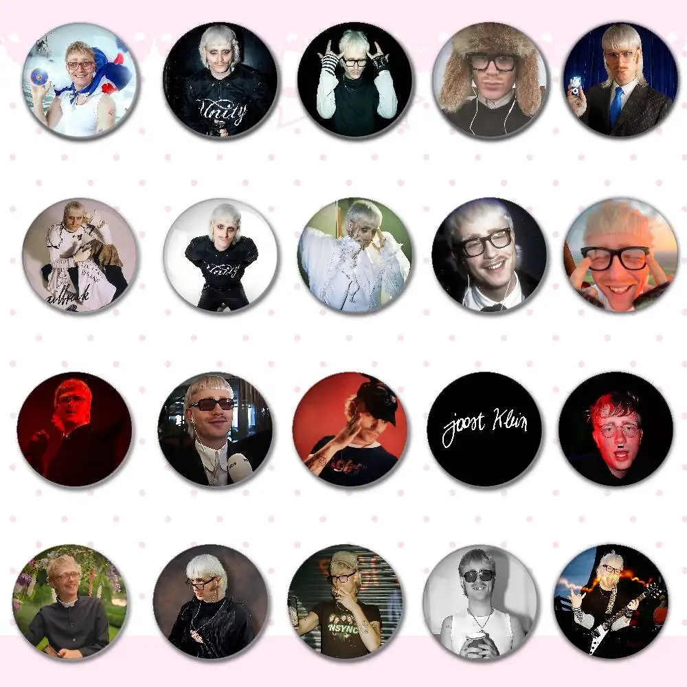 Ich liebe Joost Klein Meme-Anstecker, runde Broschen, niedliche Cartoon-Idol-Cosplay-Anstecker, DIY-Rucksack-, Kleidungs- und Schmuckpins