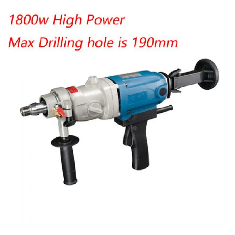 190mm Diamond Drill With Water Source(hand-held) 1800w Concrete Core 3 Speed Electric