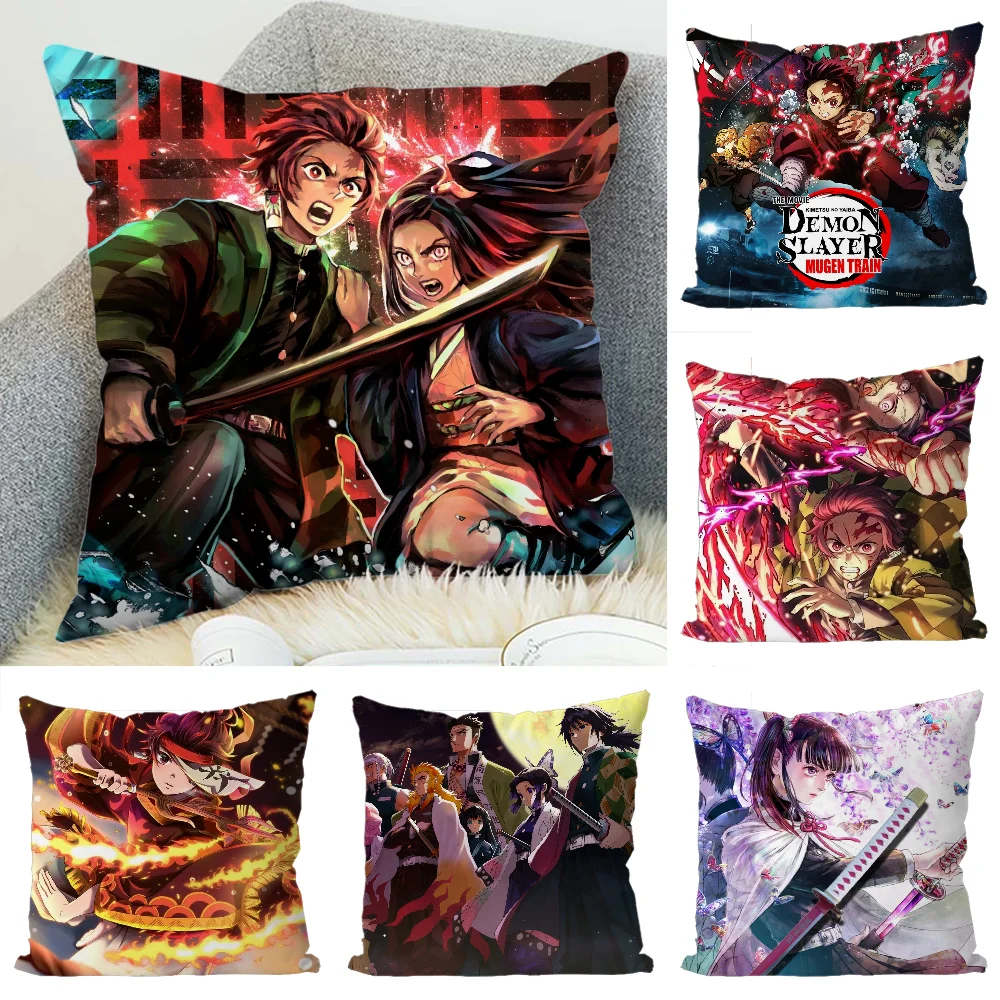 

Demon Slayer Luxury Pillow Covers Double-sided For Car Pillows 45x45 Cushions Cover Home and Decoration Sofa Pillowcase 50x50