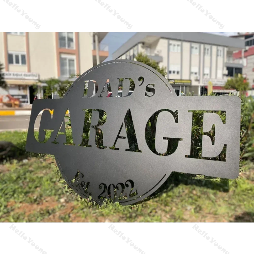 Exquisite Personalized Metal Sign, A Special Present for Dad's Garage.LARGE Aluminum House Decoration, A Striking Wall Art Piece