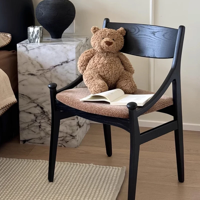 #Bedroom Designer Dining Chairs Arm Minimalist Comfortable Clear Dining Chairs Retro Throne Desk Muebles Postmodern Furniture