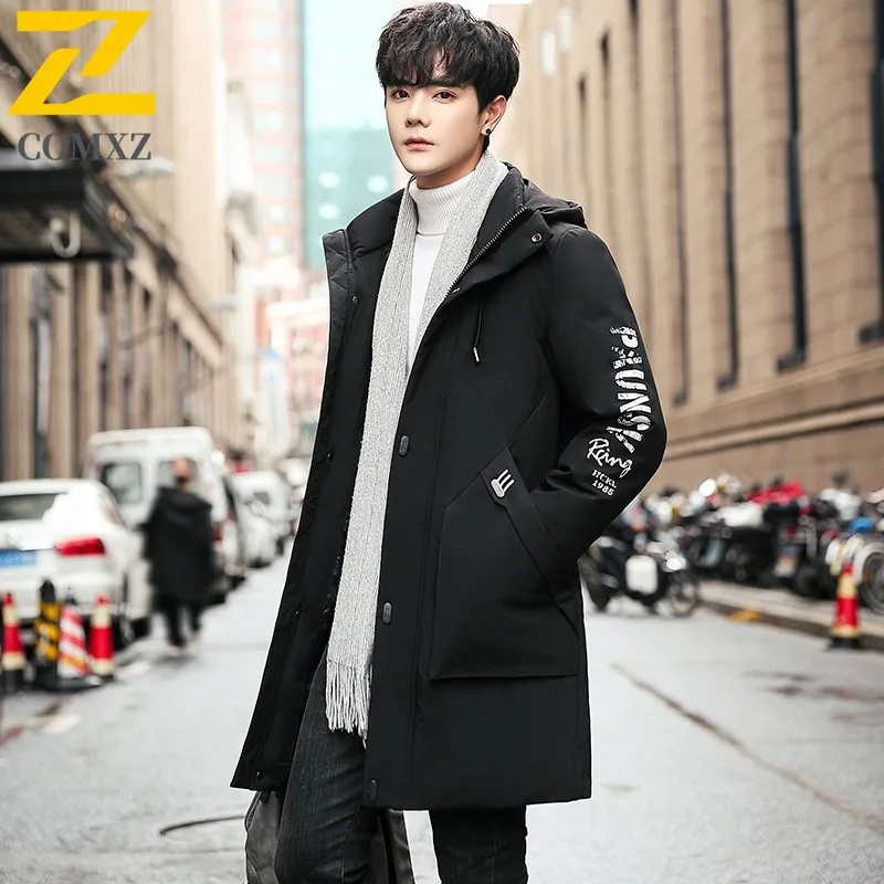 

COMXZ Men's Padded Jacket Trendy Slim Travel Windproof Design Daily Street Cotton Padded Jacket Ski High Quality Winter Padding