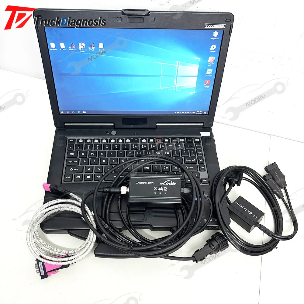 Para linde canbox ferramenta de diagnóstico médico empilhadeira usb com cf53 portátil linde cabo diagnóstico empilhadeira pathfinder caminhão scanner