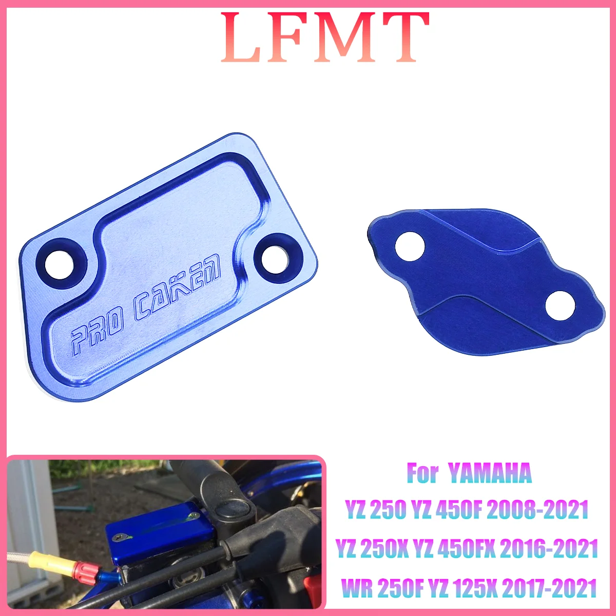 

Motorcycle Fluid Cylinde Cap Front Rear Brake Reservoir Cover For Yamaha YZ 125 250 250F 450F YZ250FX 2008-2021 Motocross Parts