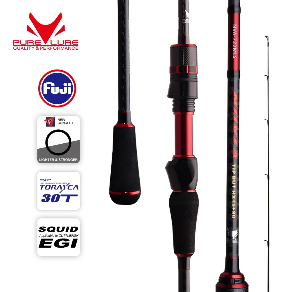 Pureture Novia See köder Boot Angeln Surf Casting Tintenfisch Rute Köder Holzrute Egi Rute Tintenfisch Jig Köder Big Tail Tintenfisch Tintenfisch