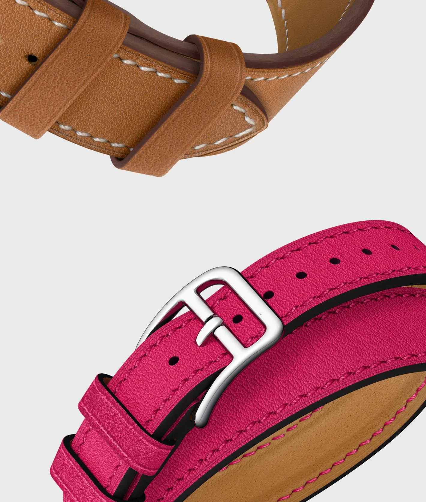 Slim leather strap for Apple watch Ultra 10 9 8 7 41mm 45mm 42mm 46mm 49mm 6 5 4 SE 44mm 40mm double loop leather strap Bracelet