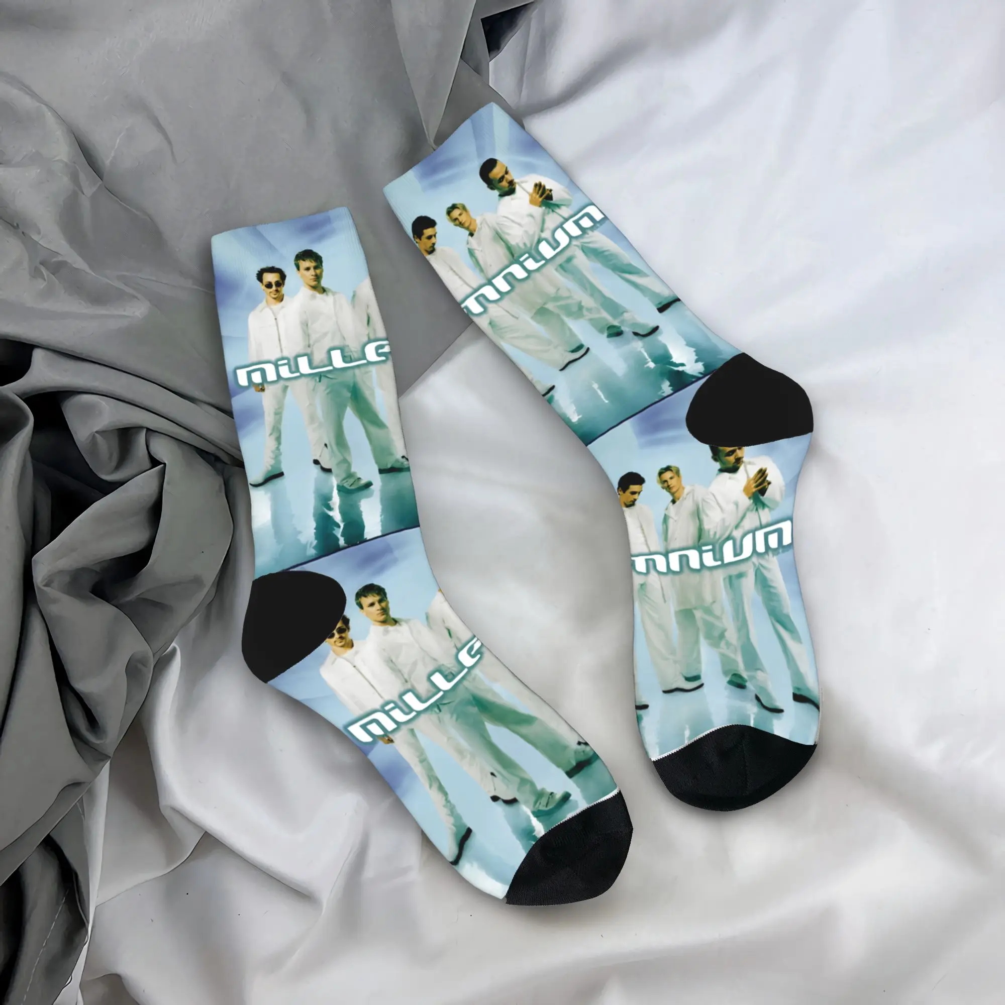 Men Socks Backstreets Boy Millennium Album Stockings Anti-Slip Breathable Socks Spring Korean Pattern Climbing Socks
